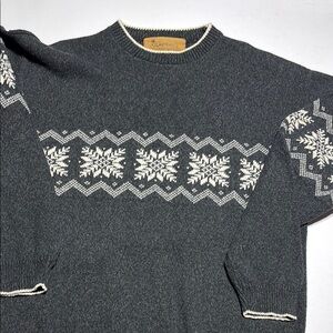 Browning Navy Blue and White Crewneck Sweater Nordic Design